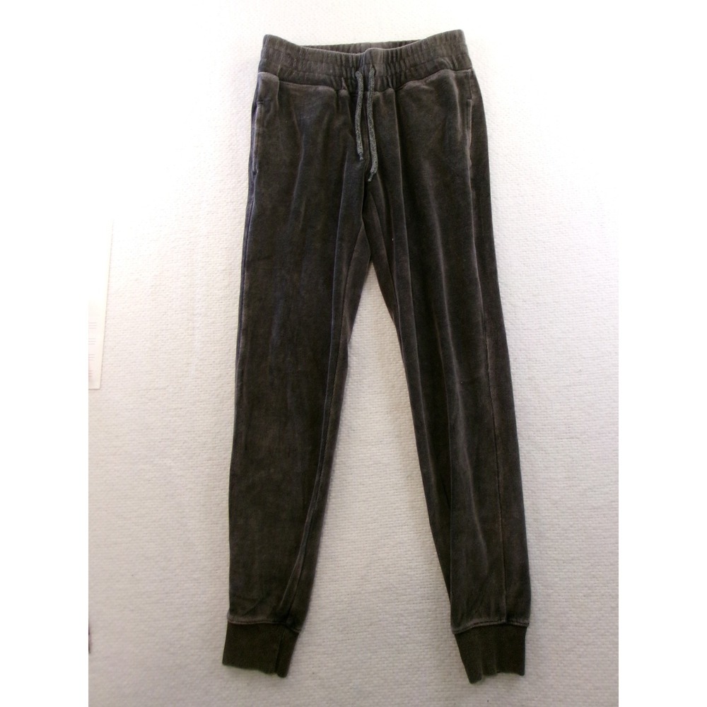 Mossimo Velour Joggers Women XS Ebony Gray Velvet‎ Sweatpants